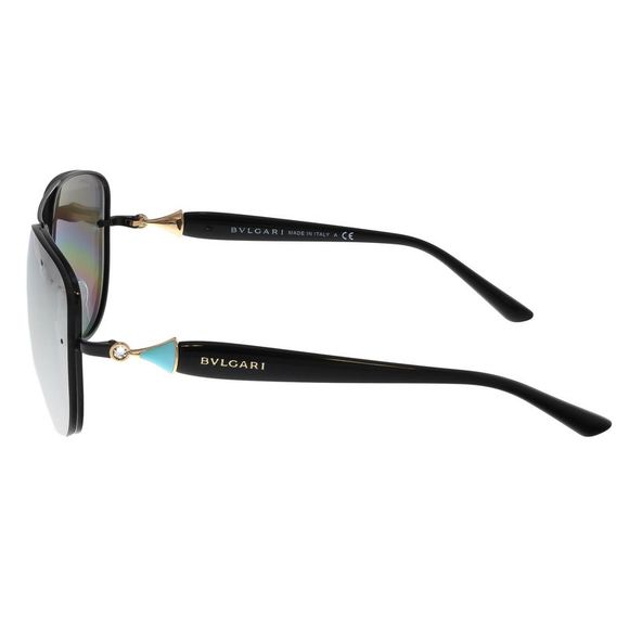 Bulgari BV6086B 239/6G Black Aviator Rimless Sunglasses - Picture 3 of 6